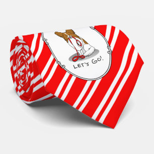 Cravate Allons-y ! (walk) Papillon (white & red) Chien mig