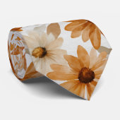 Cravate Almond Daisies Watercolor Pattern (Roulé)