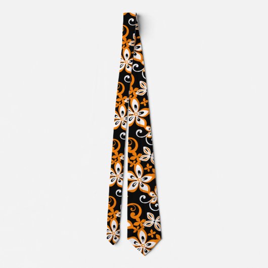 CRAVATE ALOHA HAWAII (NOIR/ORANGE) (Dos)