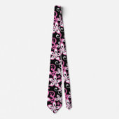 CRAVATE ALOHA HAWAII (NOIR/ROSE) (Devant)