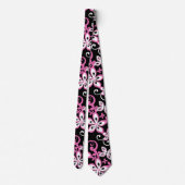CRAVATE ALOHA HAWAII (NOIR/ROSE) (Dos)