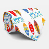 Cravate Aloha Hawaii Surf boards (Roulé)