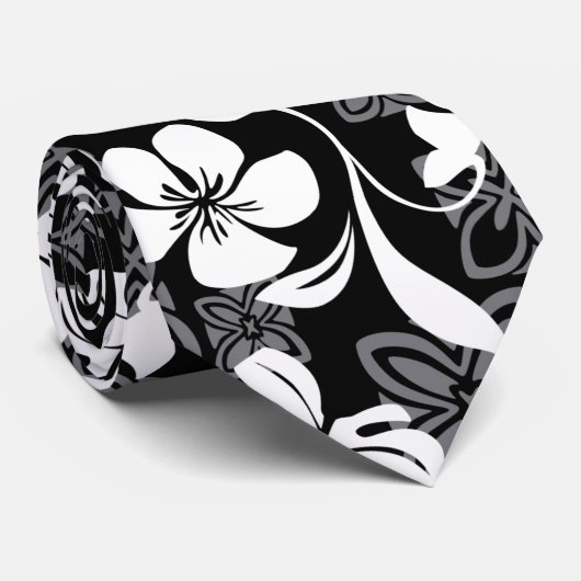 CRAVATE ALOHA VENDREDI (NOIR) (Roulé)