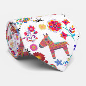 Cravate Alpaca Pinata et Fleurs (Roulé)