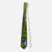 Cravate Alpha Male Grey Wolf & Forest Wildlife Necktie (Devant)
