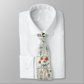 Cravate Alphabet de style Broderie fleur sauvage (Attaché)