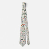 Cravate Alphabet de style Broderie fleur sauvage (Devant)