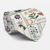 Cravate Alphabet de style Broderie fleur sauvage (Roulé)