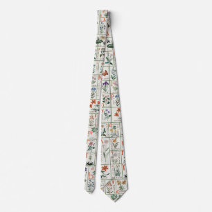 Cravate Alphabet de style Broderie fleur sauvage