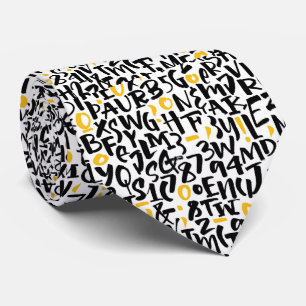 Cravate Alphabet et chiffres