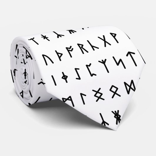 Cravate Alphabet Runique [Futhorc] (Roulé)