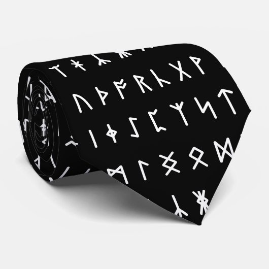Cravate Alphabet Runique [Futhorc] (Roulé)