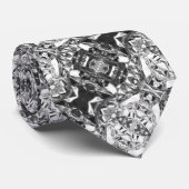 Cravate Aluminium Foil Design couleur argent (Roulé)