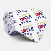 Cravate Amant 5 étoiles (Bleu) (Roulé)