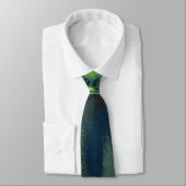 Cravate Amant blasé 1 Tie abstrait vert profond (Attaché)