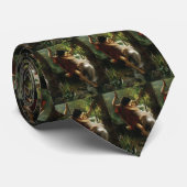 Cravate Amants sur une balançoire. Le Printemps de Pierre  (Roulé)