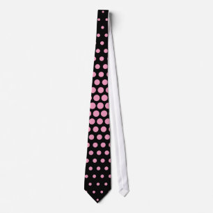 Cravate Amaranth rose Techno Dots Moderne Noir