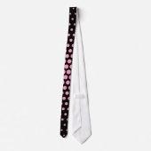 Cravate Amaranth rose Techno Dots Moderne Noir (Dos)