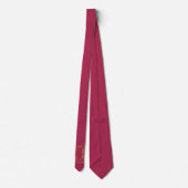 Cravate Amaranth violet couleur Monogramme Groomsmen (Dos)