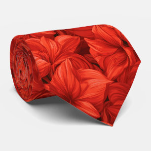 Cravate Amaryllis Fleur Père Marié Tropical Mariage