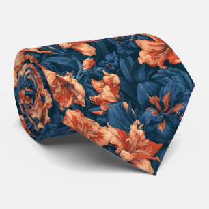 Cravate Amaryllis Motif Groom Mariage de Printemps
