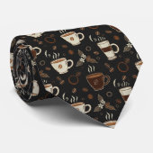 Cravate Amateur de café noir (Roulé)