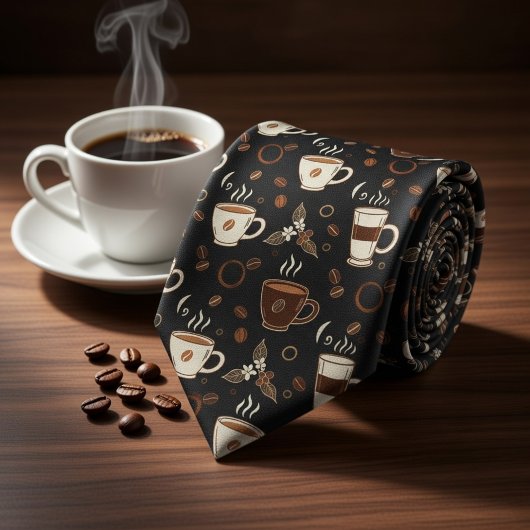 Cravate Amateur de café noir