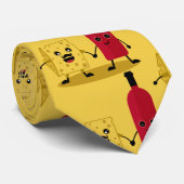 Cravate Amateurs De Vins Et De Fromages (Roulé)