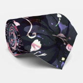 Cravate Ambiance florale à grande échelle (Roulé)