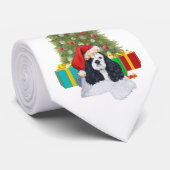 Cravate American Cocker Spaniel Noël (Roulé)