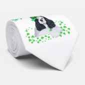 Cravate American Cocker Spaniel St. Patrick's Day (Roulé)