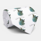 Cravate American Eskimo Chien Papa 2 (Roulé)