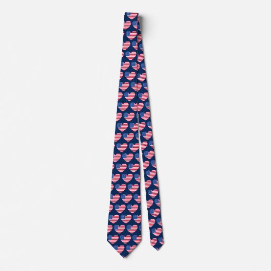 Cravate American Flag Heart (Devant)