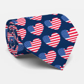 Cravate American Flag Heart (Roulé)