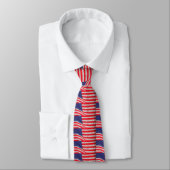 Cravate American Flags God Bless America Imprimer 2 côtés (Attaché)