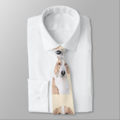 Cravate American Foxhound Painting - Joli art original chi (Attaché)