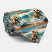 Cravate American Staffordshire Beach Surf Peinture (Roulé)