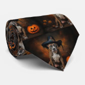 Cravate American Staffordshire Citrouille Halloween effray (Roulé)