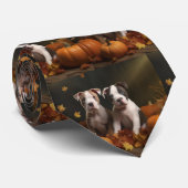 Cravate American Staffordshire Puppy Automne Délice (Roulé)