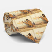 Cravate Amérindien vintage, artiste indien par souris (Roulé)