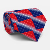 Cravate amérique patriotique rouge blanc bleu (Roulé)