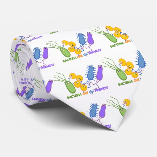 Cravate Amis bactériens (Roulé)