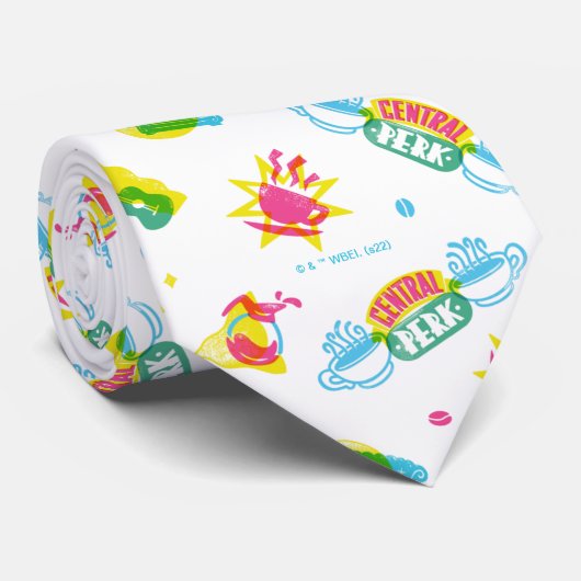 Cravate AMIS™ | Central Perk Neon Motif (Roulé)