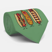 Cravate Amis de hot-dog (Roulé)