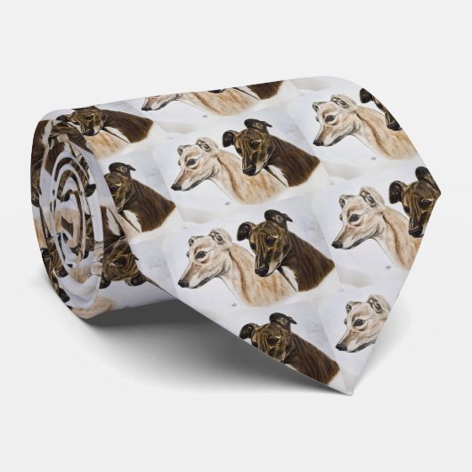 Cravate Amis de lévrier (Roulé)