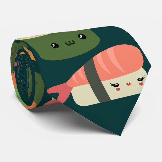 Cravate Amis de sushi (Roulé)