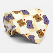 Cravate Amis gais de bande dessinée de beurre et de gelée (Roulé)