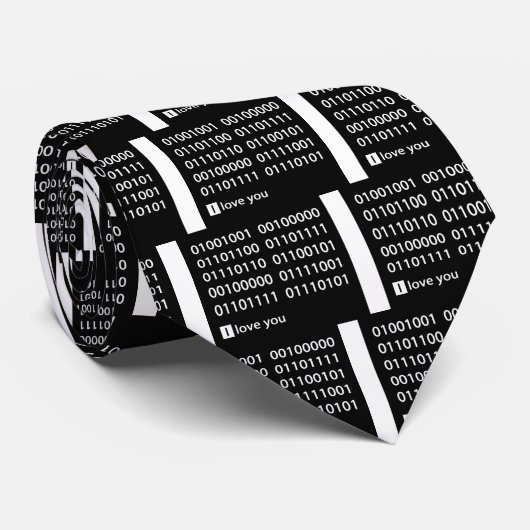 Cravate Amour binaire (Roulé)