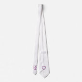 Cravate Amour & Coeur pourpre (Dos)