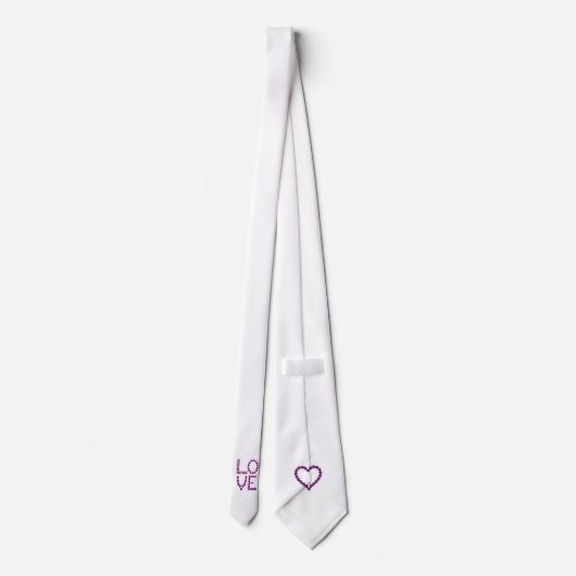 Cravate Amour & Coeur pourpre (Dos)
